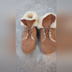 UGG Quincy Brown Shearling Ankle Boots